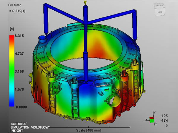 Análisis de simulación CAE (Ingeniería asistida por computadora) 